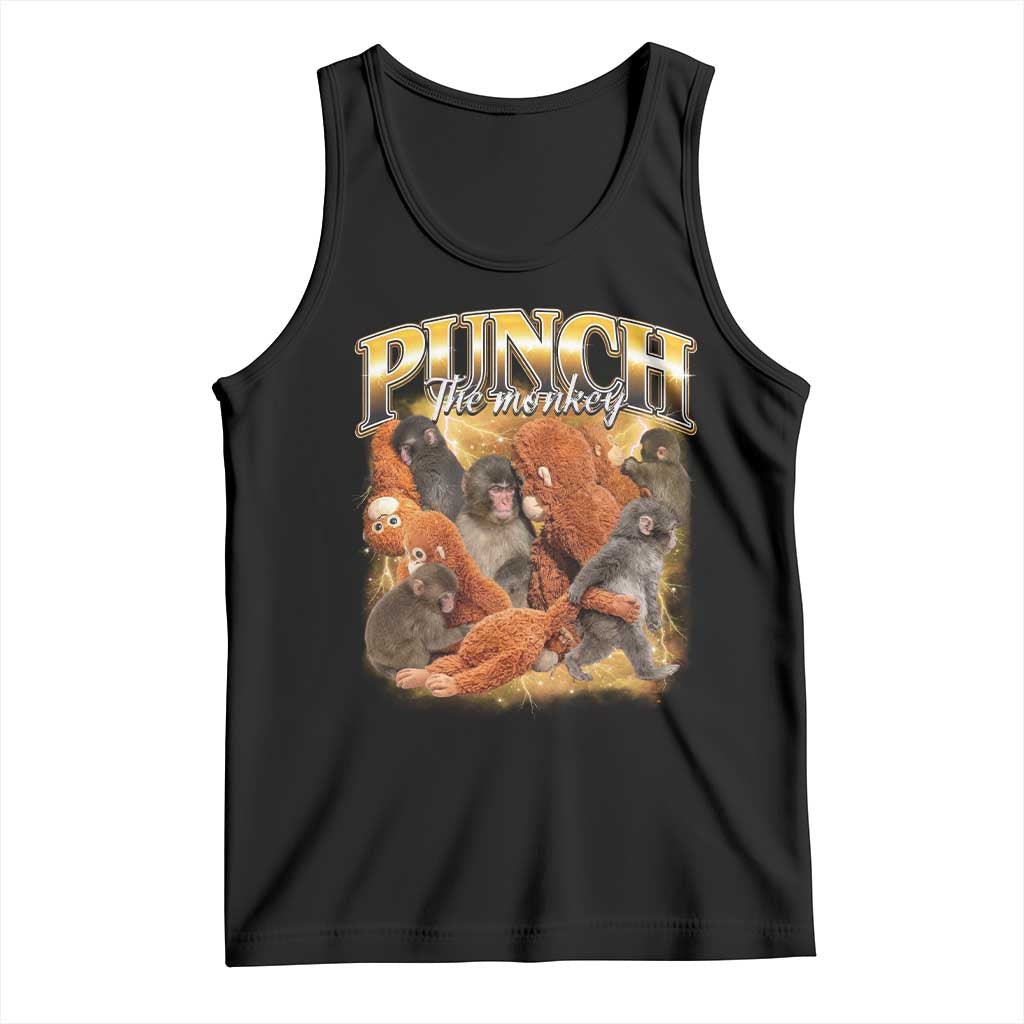 Punch The Monkey Tank Top Baby Monkey Punch Plush Hugging 90s Bootleg