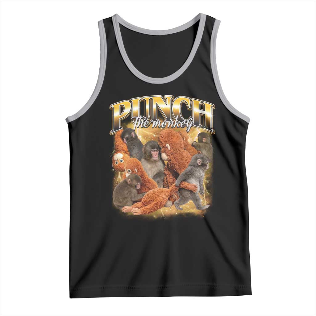 Punch The Monkey Tank Top Baby Monkey Punch Plush Hugging 90s Bootleg
