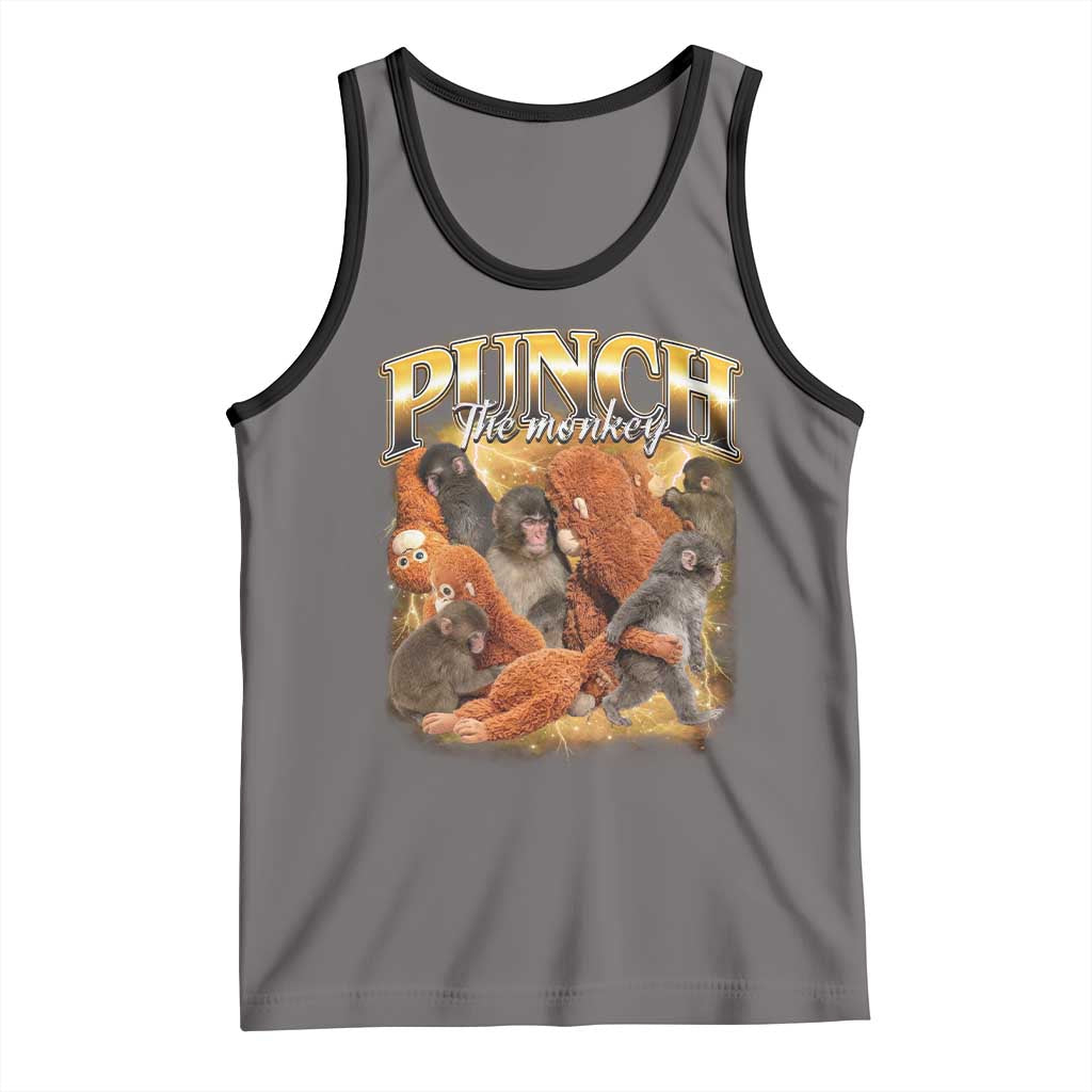 Punch The Monkey Tank Top Baby Monkey Punch Plush Hugging 90s Bootleg