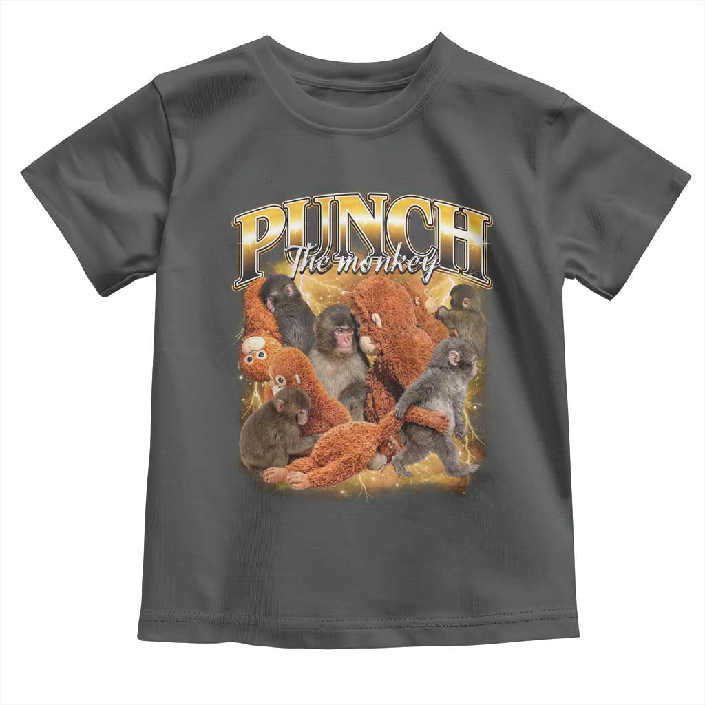 Punch The Monkey Toddler T Shirt Baby Monkey Punch Plush Hugging 90s Bootleg
