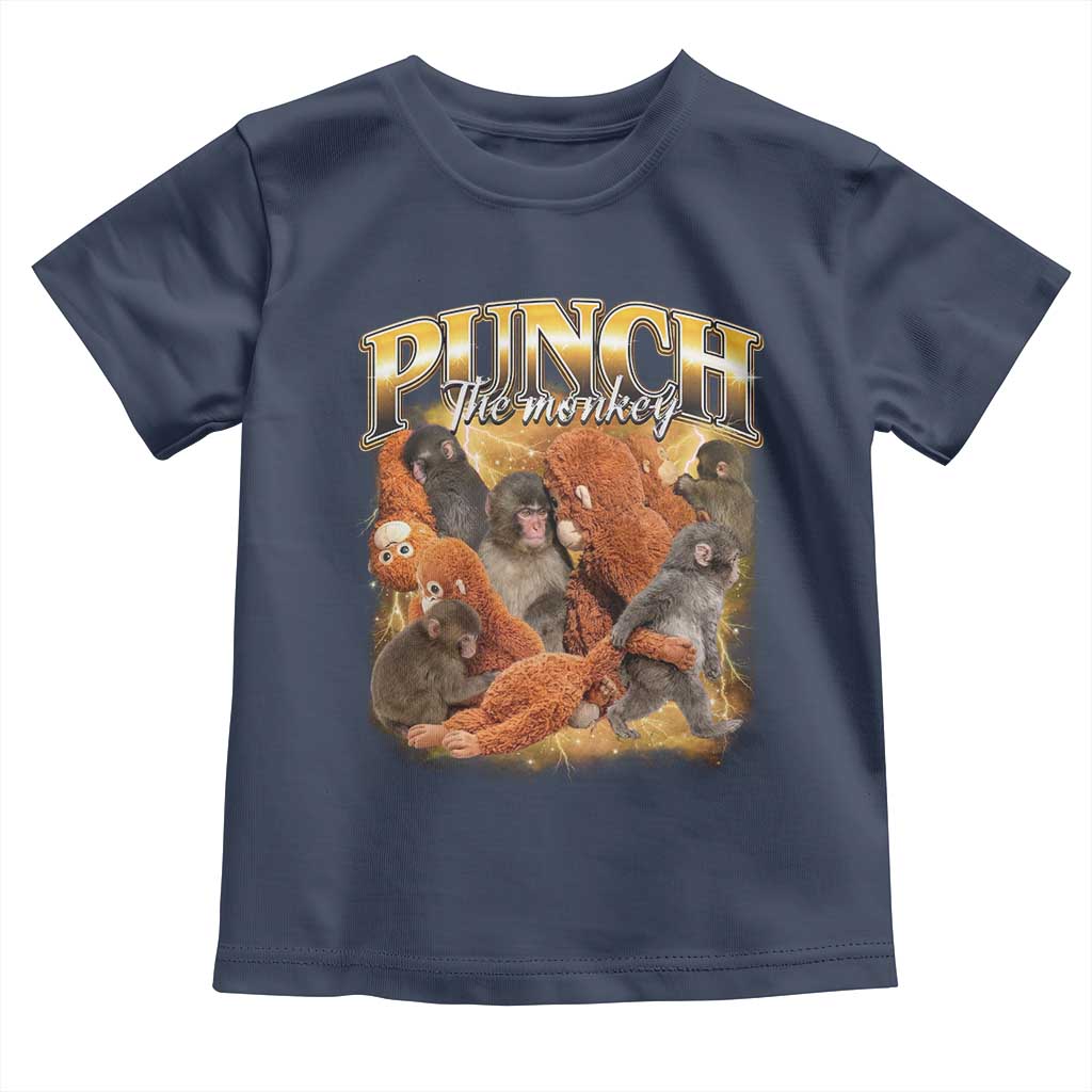 Punch The Monkey Toddler T Shirt Baby Monkey Punch Plush Hugging 90s Bootleg