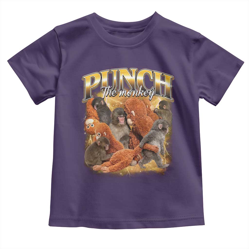 Punch The Monkey Toddler T Shirt Baby Monkey Punch Plush Hugging 90s Bootleg