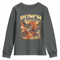 Punch The Monkey Youth Sweatshirt Baby Monkey Punch Plush Hugging 90s Bootleg