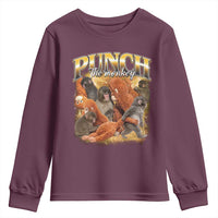 Punch The Monkey Youth Sweatshirt Baby Monkey Punch Plush Hugging 90s Bootleg