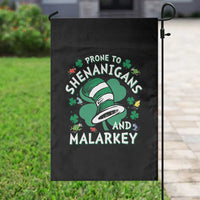 Funny Prone To Shenanigans And Malarkey Garden Flag St Patricks Day Reading Hat