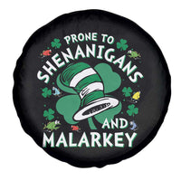 Funny Prone To Shenanigans And Malarkey Spare Tire Cover St Patricks Day Reading Hat
