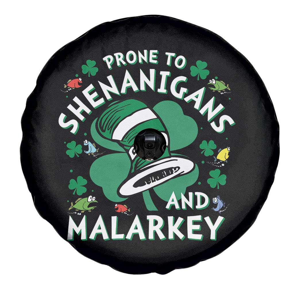 Funny Prone To Shenanigans And Malarkey Spare Tire Cover St Patricks Day Reading Hat