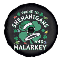 Funny Prone To Shenanigans And Malarkey Spare Tire Cover St Patricks Day Reading Hat