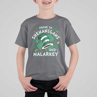 Funny Prone To Shenanigans And Malarkey T Shirt For Kid St Patricks Day Reading Hat