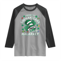 Funny Prone To Shenanigans And Malarkey Raglan Shirt St Patricks Day Reading Hat