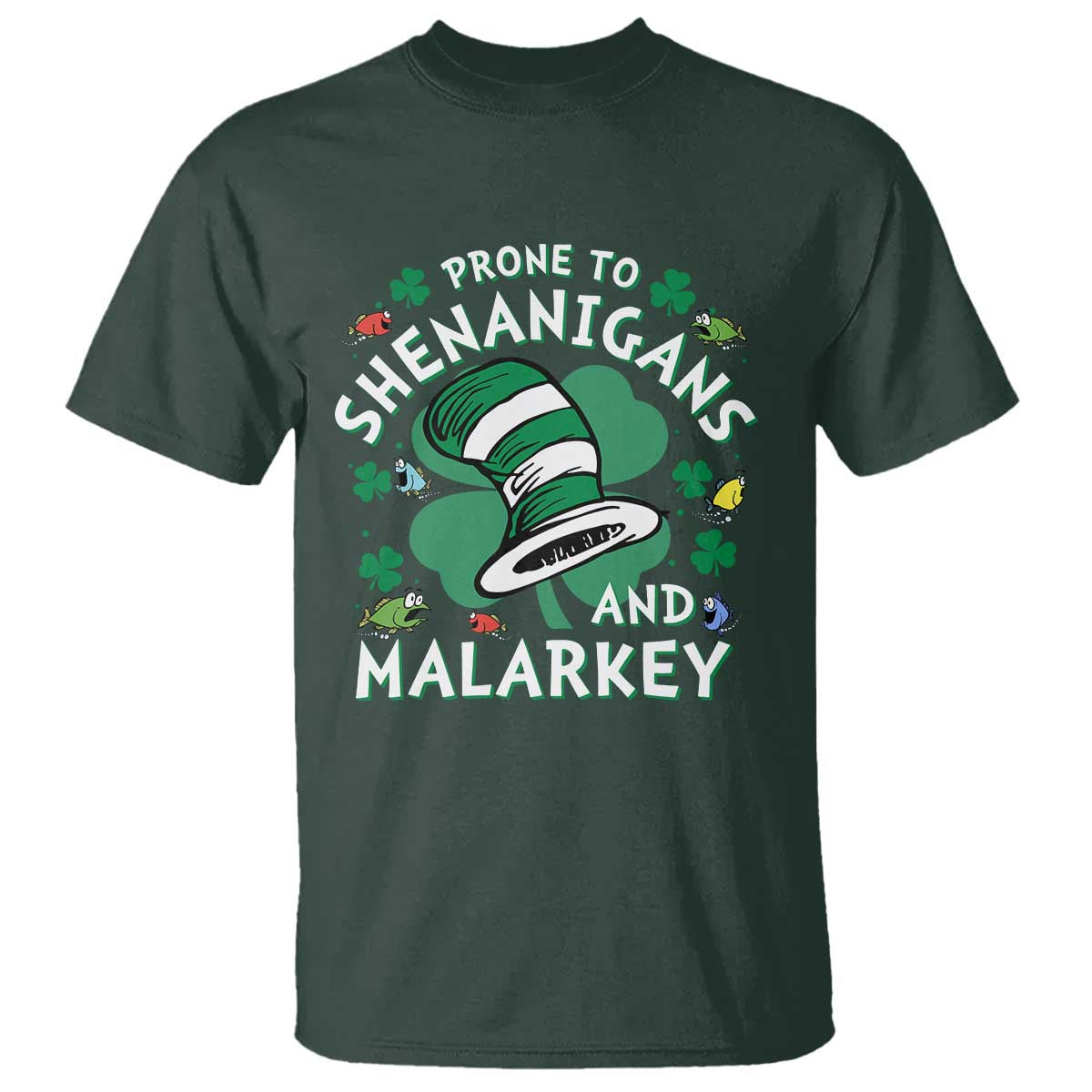 Funny Prone To Shenanigans And Malarkey T Shirt St Patricks Day Reading Hat