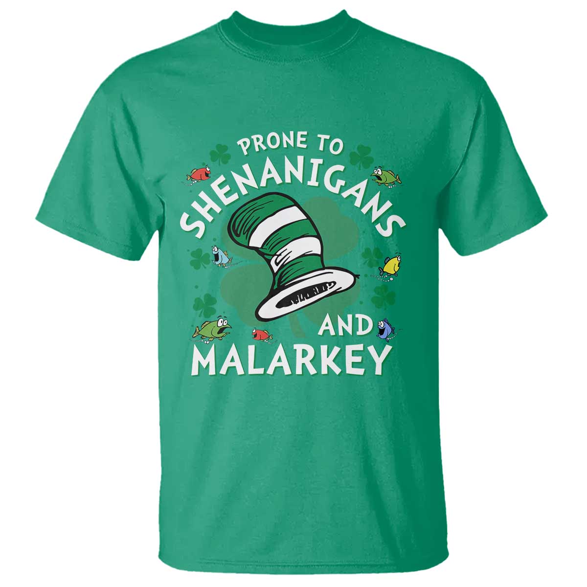 Funny Prone To Shenanigans And Malarkey T Shirt St Patricks Day Reading Hat