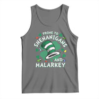Funny Prone To Shenanigans And Malarkey Tank Top St Patricks Day Reading Hat
