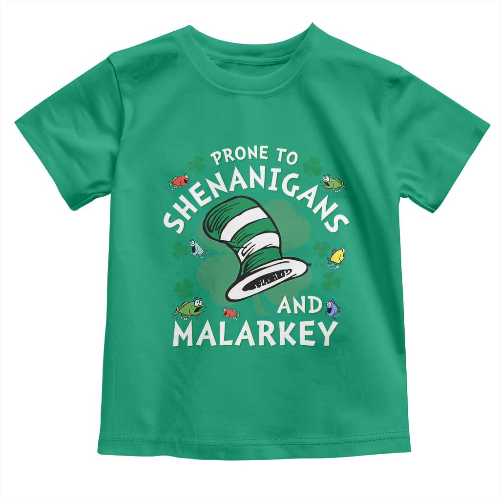 Funny Prone To Shenanigans And Malarkey Toddler T Shirt St Patricks Day Reading Hat