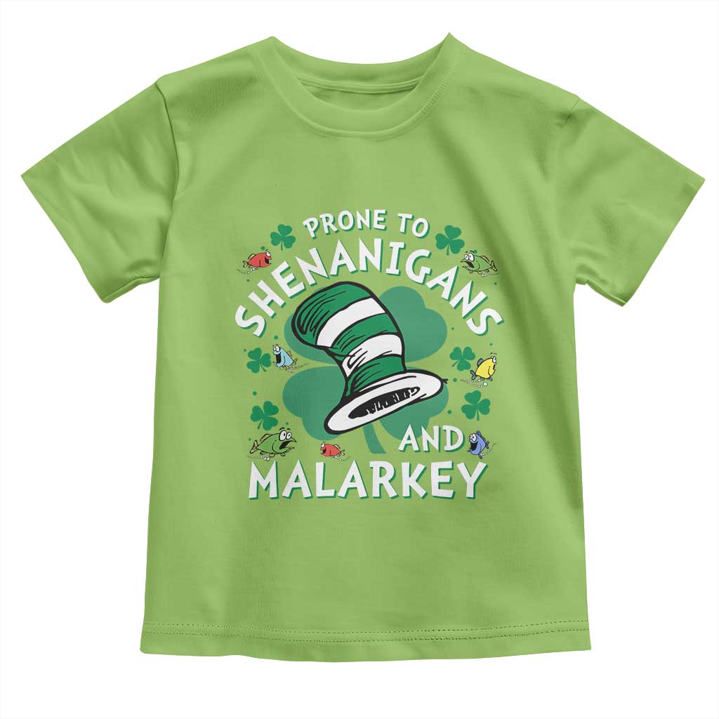 Funny Prone To Shenanigans And Malarkey Toddler T Shirt St Patricks Day Reading Hat
