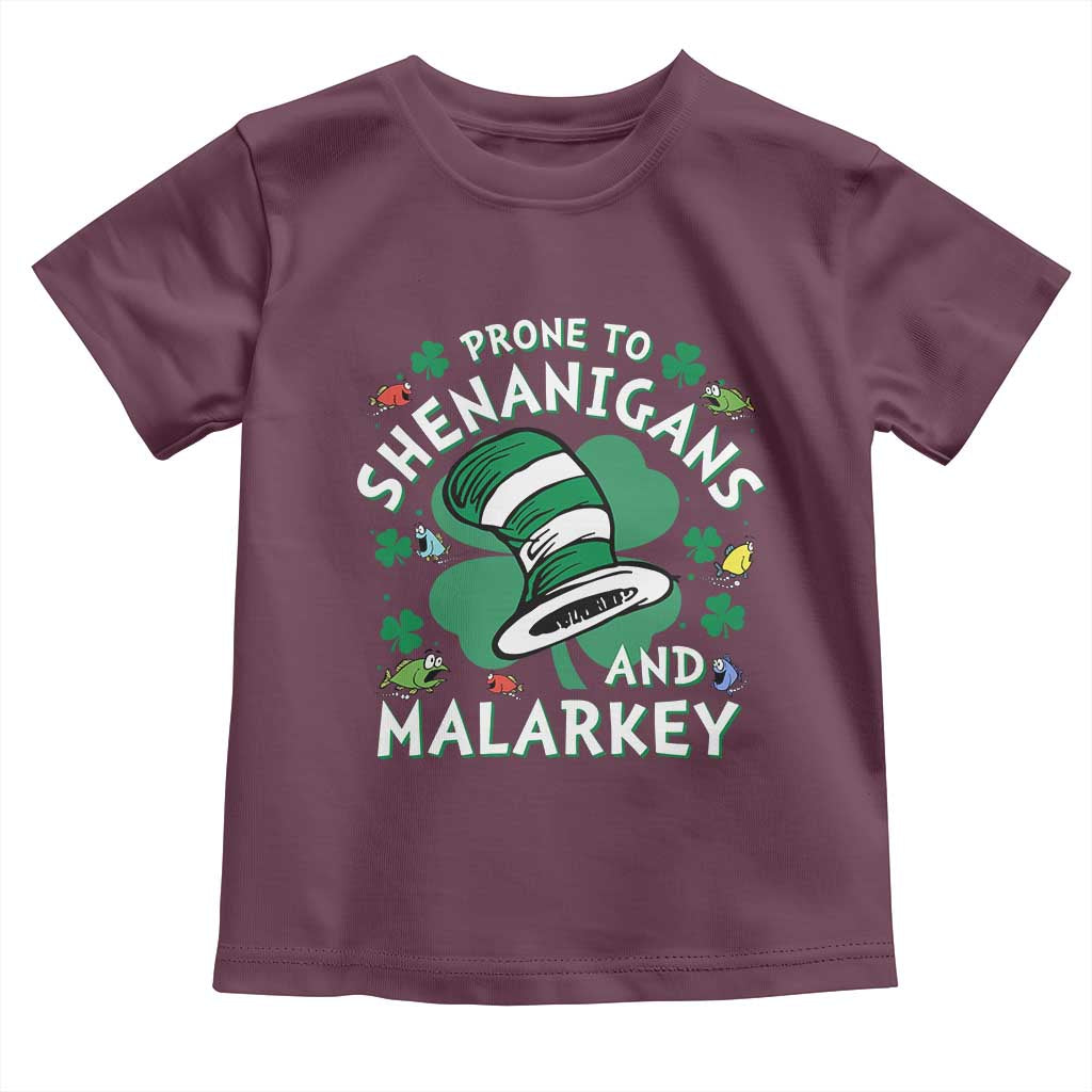 Funny Prone To Shenanigans And Malarkey Toddler T Shirt St Patricks Day Reading Hat
