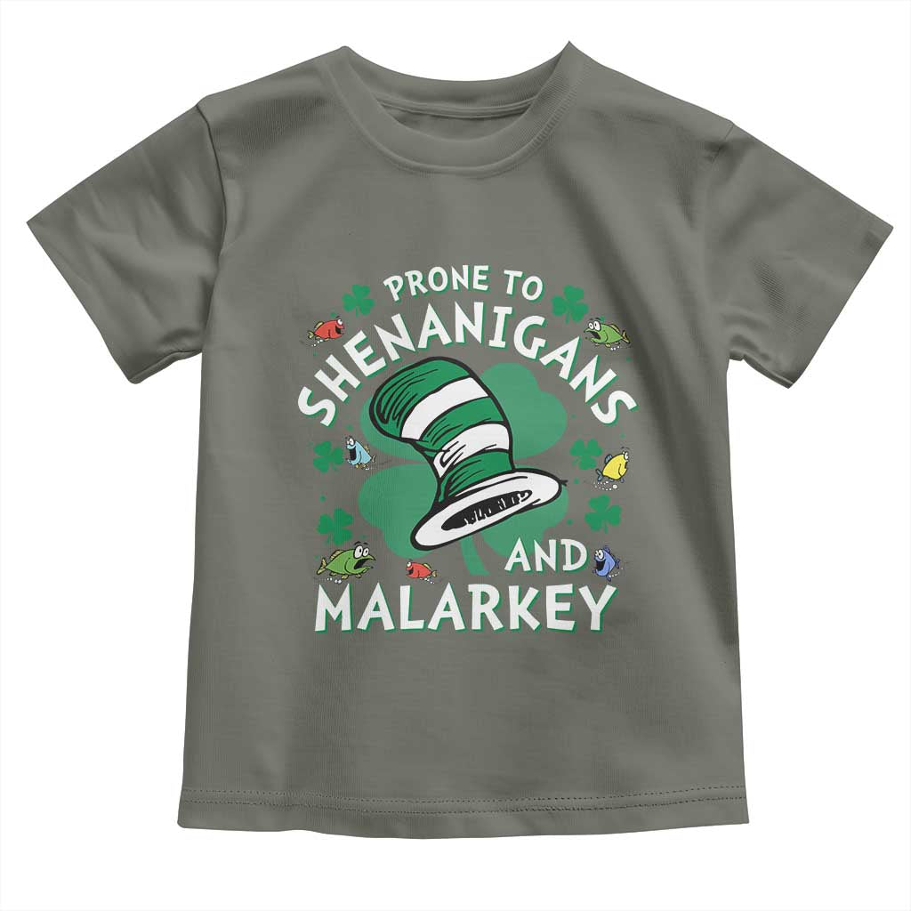 Funny Prone To Shenanigans And Malarkey Toddler T Shirt St Patricks Day Reading Hat