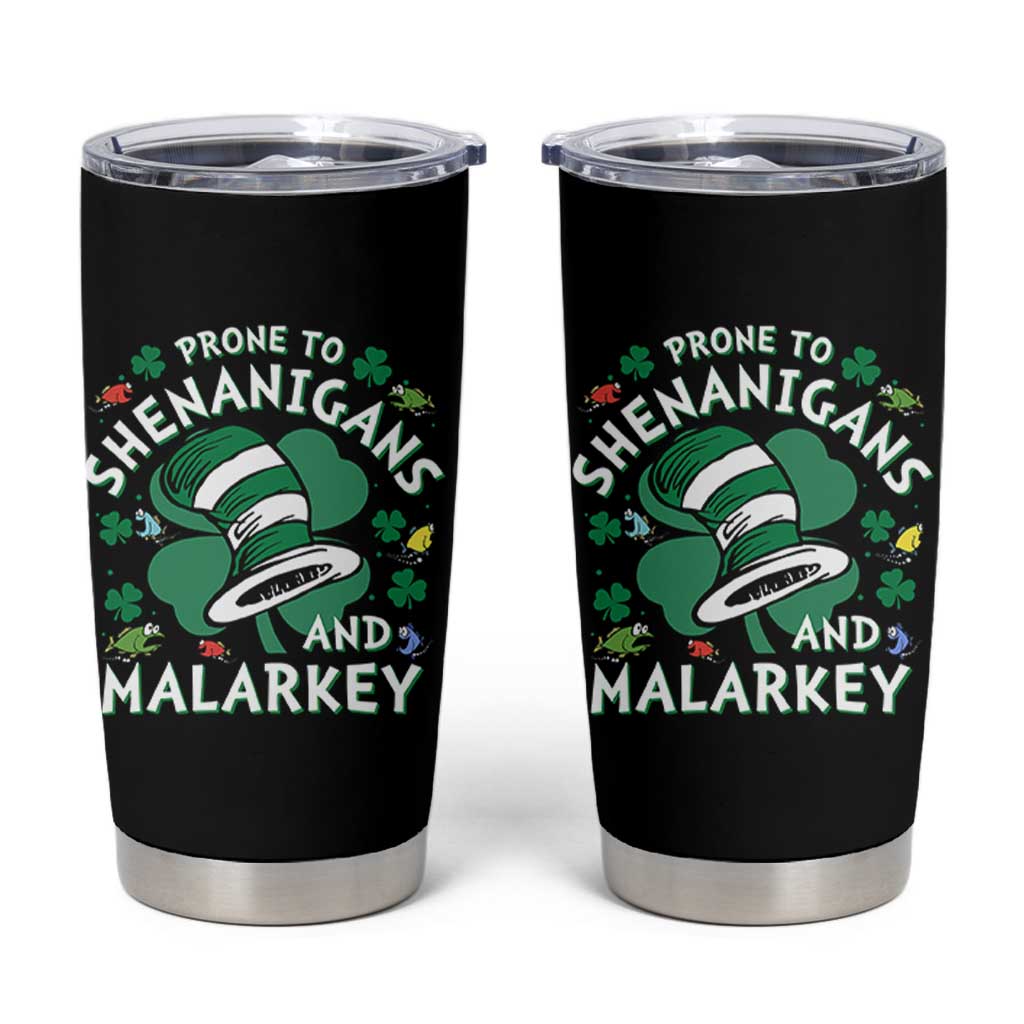 Funny Prone To Shenanigans And Malarkey Tumbler Cup St Patricks Day Reading Hat
