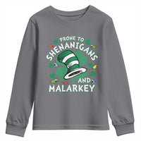 Funny Prone To Shenanigans And Malarkey Youth Sweatshirt St Patricks Day Reading Hat