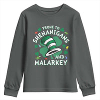Funny Prone To Shenanigans And Malarkey Youth Sweatshirt St Patricks Day Reading Hat