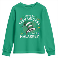 Funny Prone To Shenanigans And Malarkey Youth Sweatshirt St Patricks Day Reading Hat
