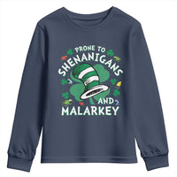 Funny Prone To Shenanigans And Malarkey Youth Sweatshirt St Patricks Day Reading Hat