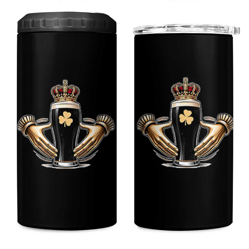 Irish Stout Claddagh Ring Beer Galway Ireland Souvenir 4 in 1 Can Cooler Tumbler