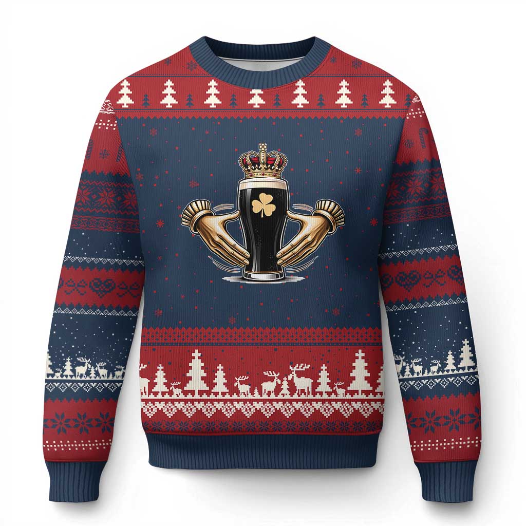 Irish Stout Claddagh Ring Beer Galway Ireland Souvenir Ugly Christmas Sweater