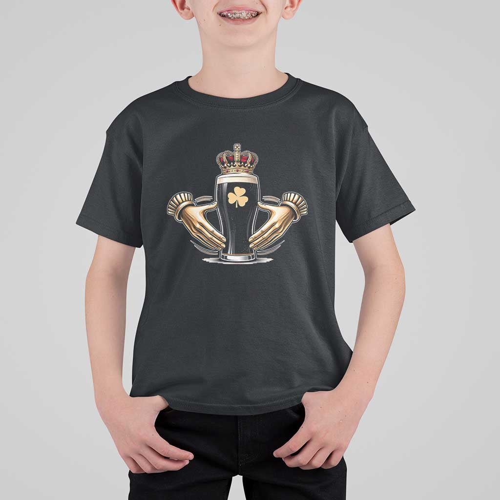 Irish Stout Claddagh Ring Beer Galway Ireland Souvenir T Shirt For Kid