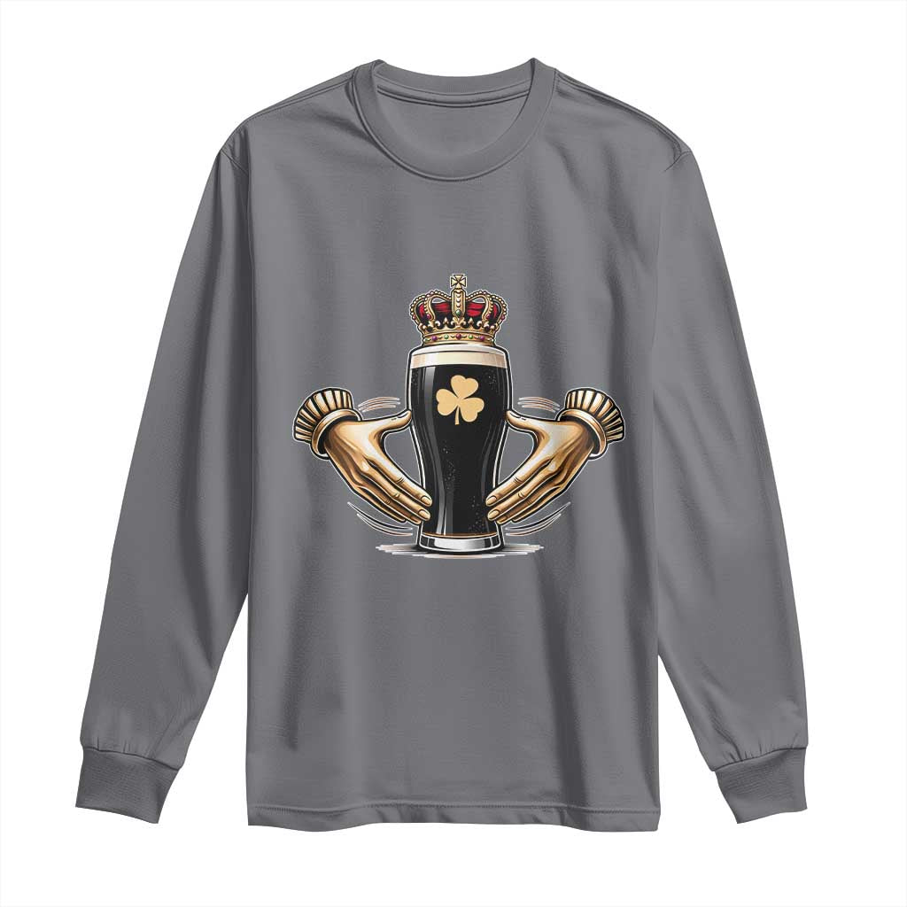 Irish Stout Claddagh Ring Beer Galway Ireland Souvenir Long Sleeve Shirt