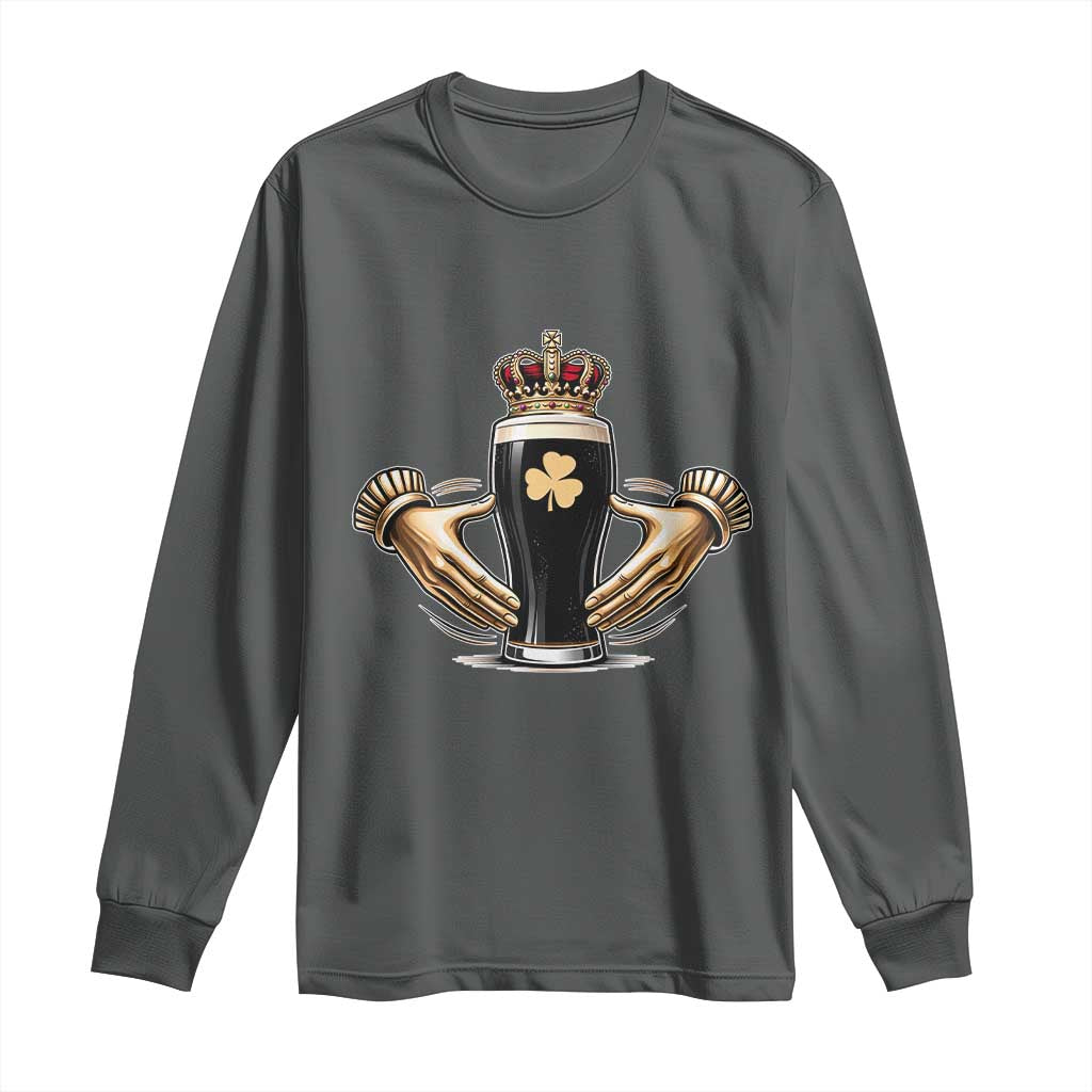 Irish Stout Claddagh Ring Beer Galway Ireland Souvenir Long Sleeve Shirt