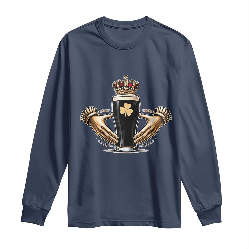 Irish Stout Claddagh Ring Beer Galway Ireland Souvenir Long Sleeve Shirt