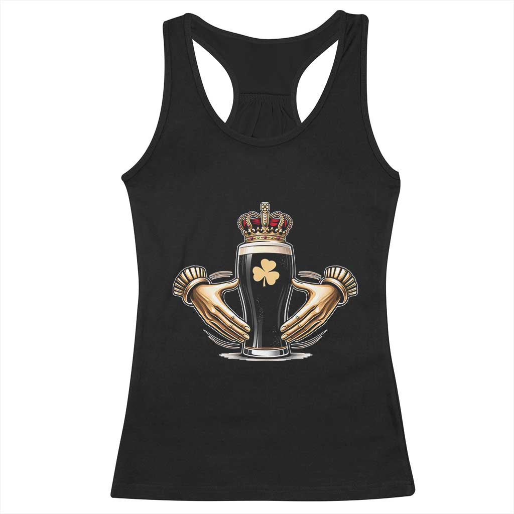 Irish Stout Claddagh Ring Beer Galway Ireland Souvenir Racerback Tank Top