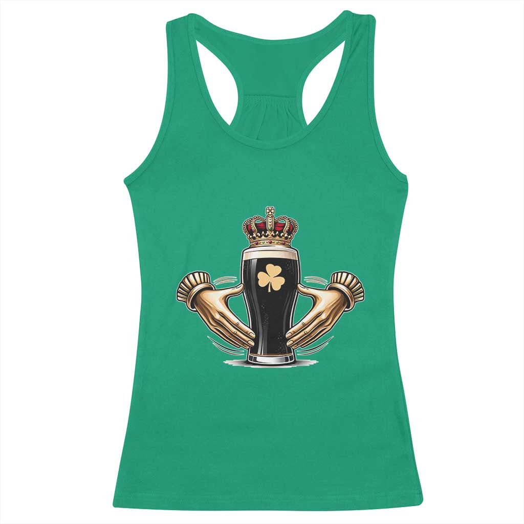 Irish Stout Claddagh Ring Beer Galway Ireland Souvenir Racerback Tank Top