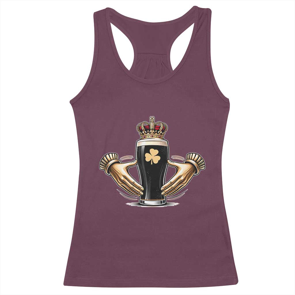Irish Stout Claddagh Ring Beer Galway Ireland Souvenir Racerback Tank Top