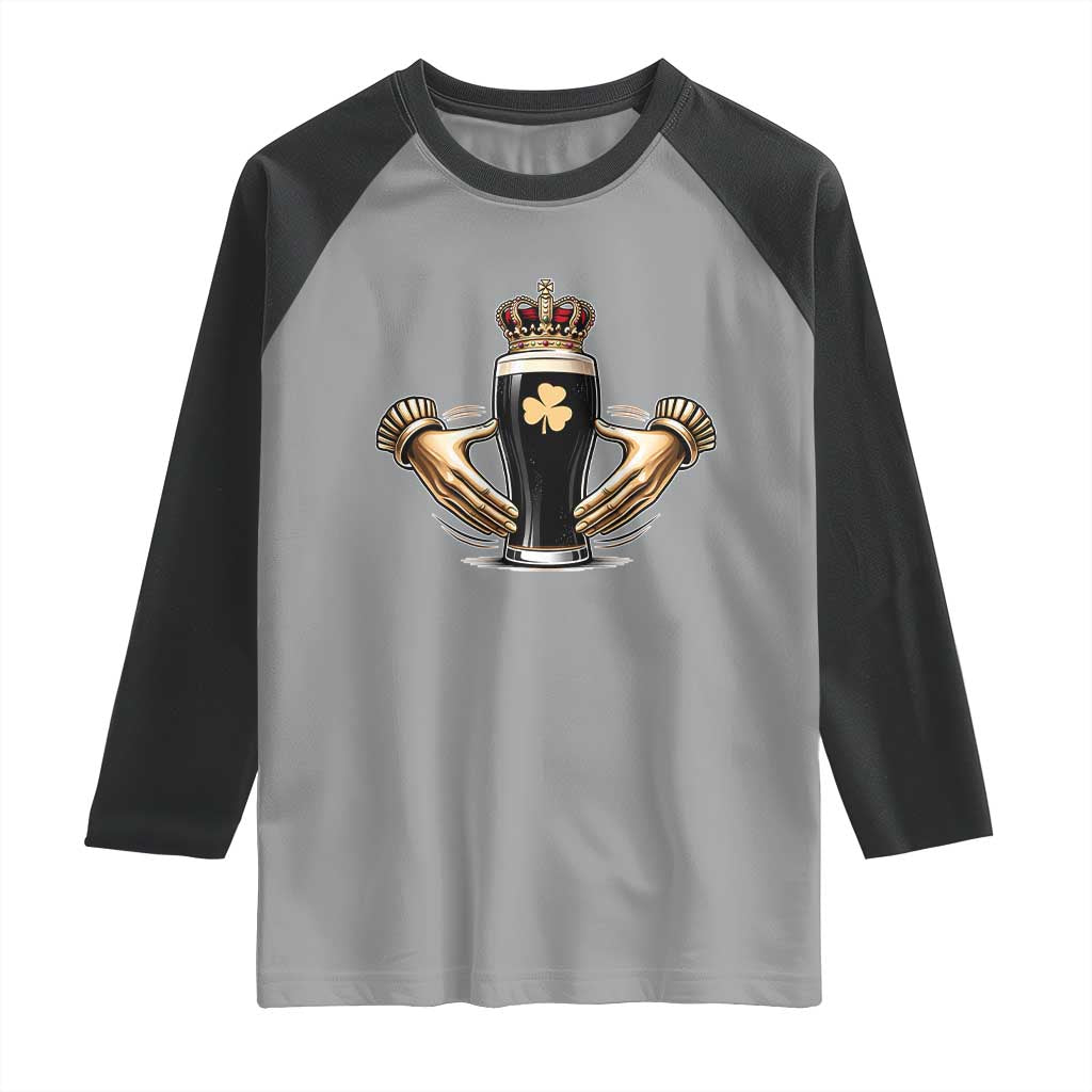 Irish Stout Claddagh Ring Beer Galway Ireland Souvenir Raglan Shirt