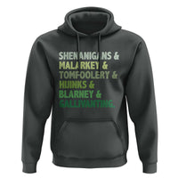 Funny St Patricks Day Shenanigans Malarkey Tomfoolery Hijinks Blarney Gallivanting Hoodie