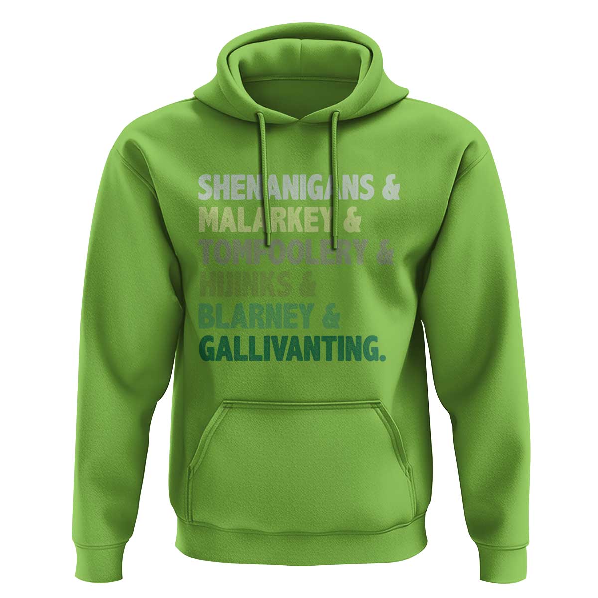 Funny St Patricks Day Shenanigans Malarkey Tomfoolery Hijinks Blarney Gallivanting Hoodie