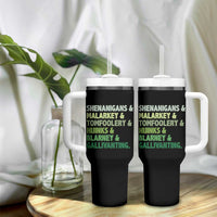 Funny St Patricks Day Shenanigans Malarkey Tomfoolery Hijinks Blarney Gallivanting Tumbler With Handle