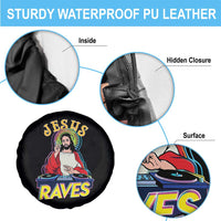 Funny Jesus DJ Raves Techno EDM Party Spare Tire Cover