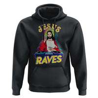 Funny Jesus DJ Raves Techno EDM Party Hoodie