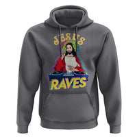 Funny Jesus DJ Raves Techno EDM Party Hoodie
