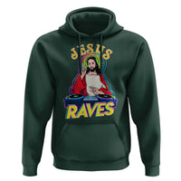 Funny Jesus DJ Raves Techno EDM Party Hoodie