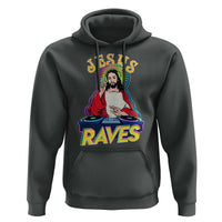 Funny Jesus DJ Raves Techno EDM Party Hoodie