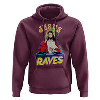 Funny Jesus DJ Raves Techno EDM Party Hoodie