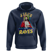 Funny Jesus DJ Raves Techno EDM Party Hoodie
