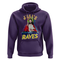 Funny Jesus DJ Raves Techno EDM Party Hoodie