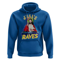 Funny Jesus DJ Raves Techno EDM Party Hoodie