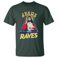 Funny Jesus DJ Raves Techno EDM Party T Shirt