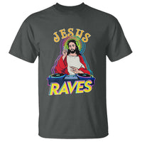 Funny Jesus DJ Raves Techno EDM Party T Shirt